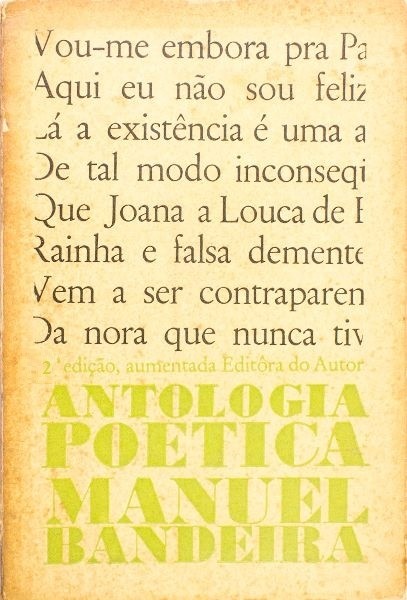 Livro Antologia poética Manuel Bandeira